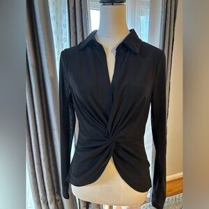 Superdown Black Sheer Shirt